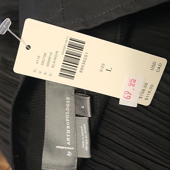 ANTHROPOLOGIE $CREW NECK PLISSE TOP - Picture 6 of 7